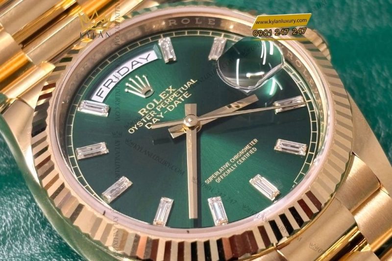 Đồng hồ Rolex Day‑Date 36 xanh lá 128238‑0130