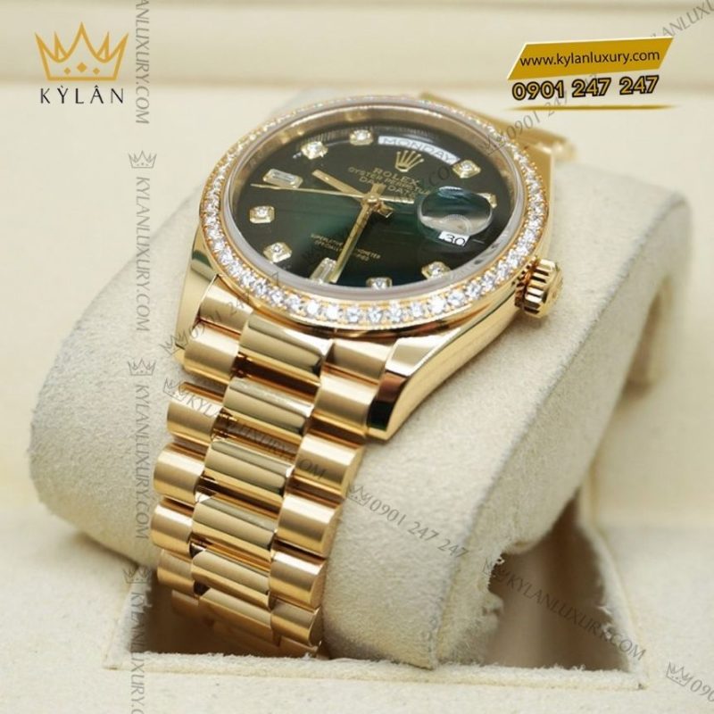 Đồng hồ Rolex Day‑Date 36 xanh ombré 128348RBR‑0035