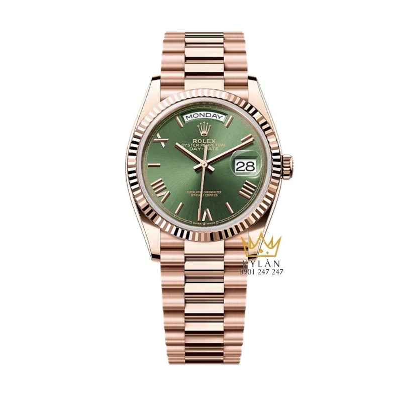 Đồng hồ Rolex Day-Date 36 Olive La Mã 128235-0089