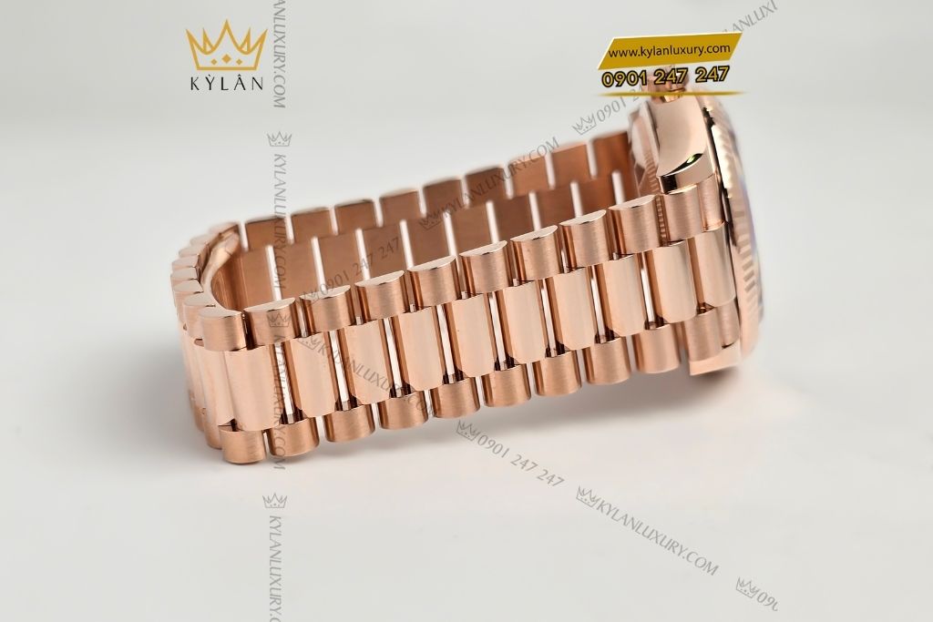Kỳ Lân Luxury rolex day date 36 everose olive 128235 0089 3 Đồng hồ Rolex Day-Date 36 Olive La Mã 128235-0089