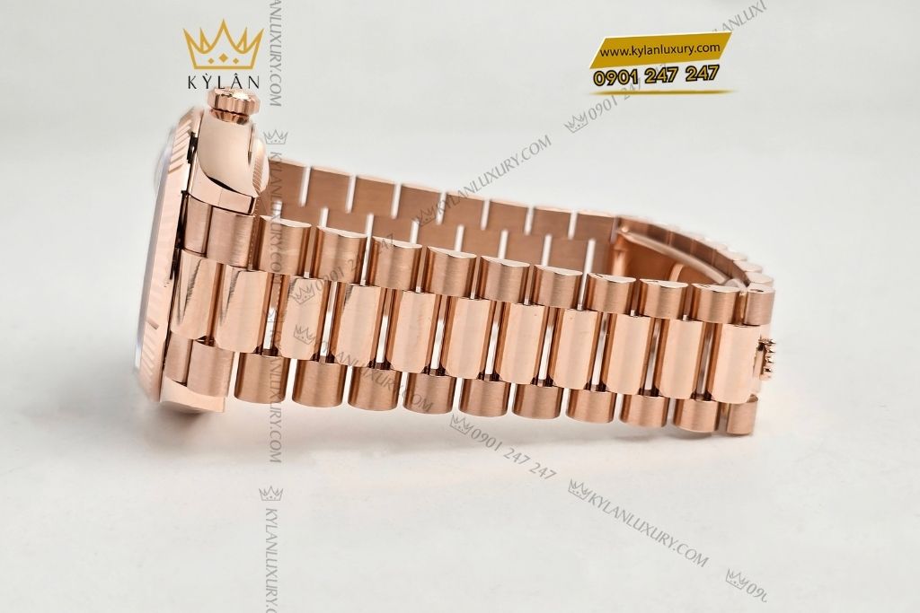 Kỳ Lân Luxury rolex day date 36 everose olive 128235 0089 4 Đồng hồ Rolex Day-Date 36 Olive La Mã 128235-0089