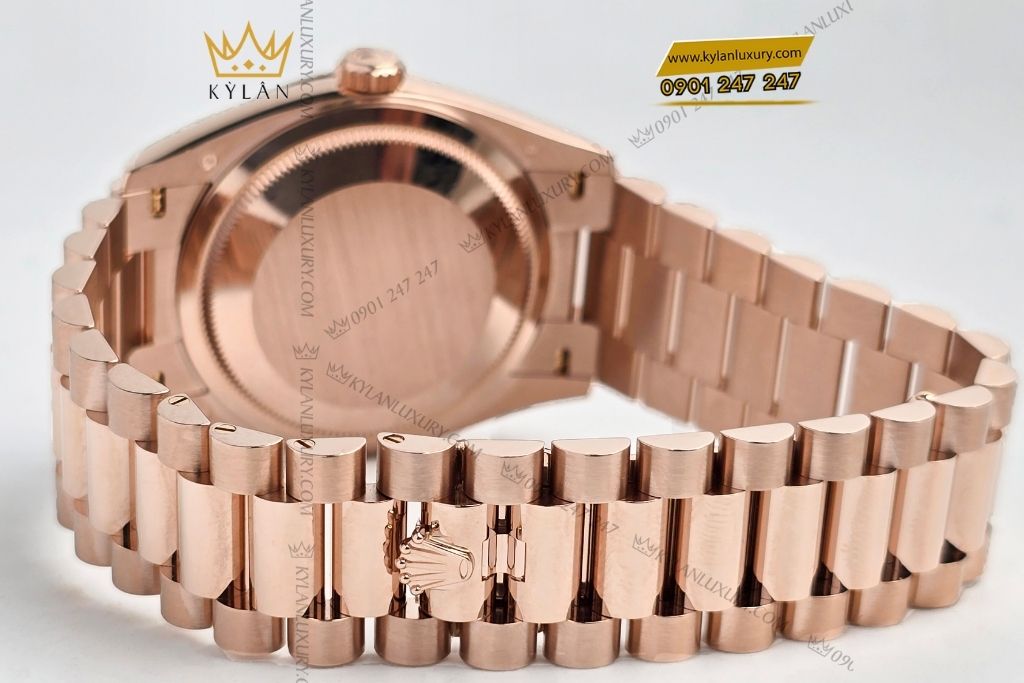 Kỳ Lân Luxury rolex day date 36 everose olive 128235 0089 5 Đồng hồ Rolex Day-Date 36 Olive La Mã 128235-0089
