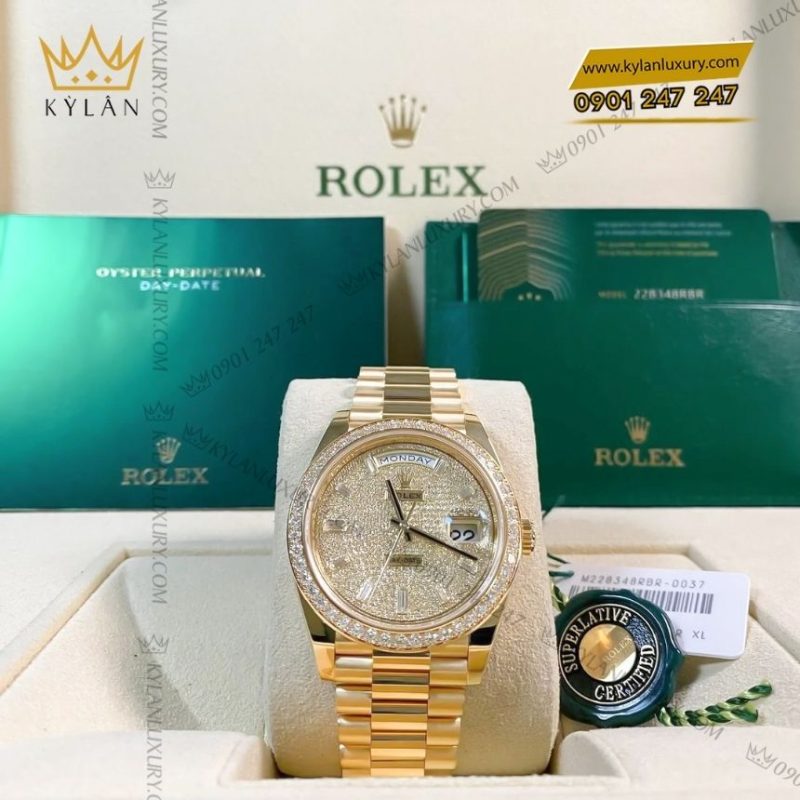 Đồng hồ Rolex Day-Date 40 mặt kim cương 228348RBR-0037