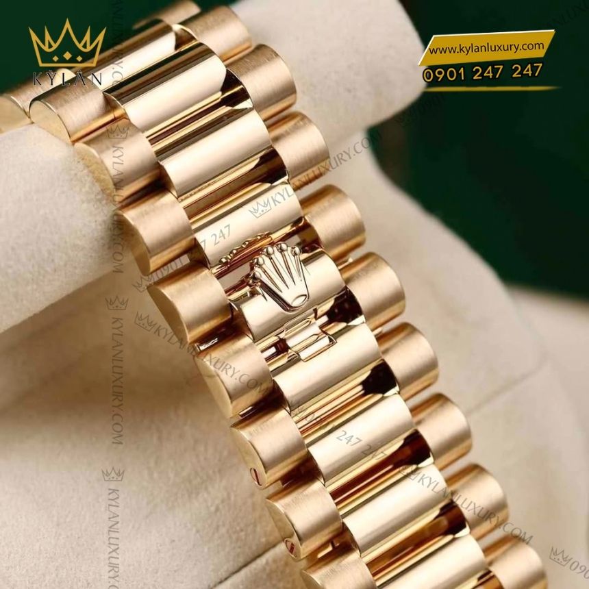 Kỳ Lân Luxury rolex day date 40 mat so den 228238 0004 9 Đồng hồ Rolex Day-Date 40 vàng vàng mặt số đen 228238-0004