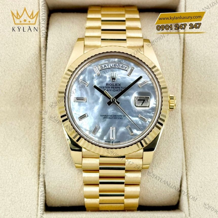 Kỳ Lân Luxury rolex day date 40 mop 228238 0071 2 Đồng hồ Rolex Day‑Date 40 vàng vàng MOP 228238-0071