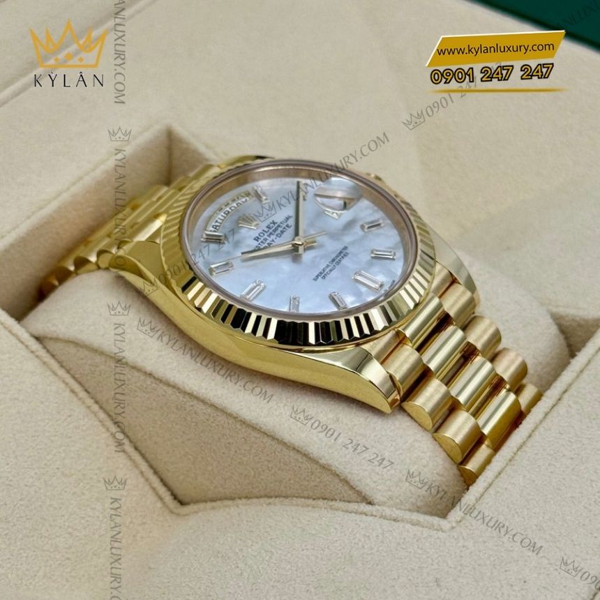 Kỳ Lân Luxury rolex day date 40 mop 228238 0071 4 Đồng hồ Rolex Day‑Date 40 vàng vàng MOP 228238-0071