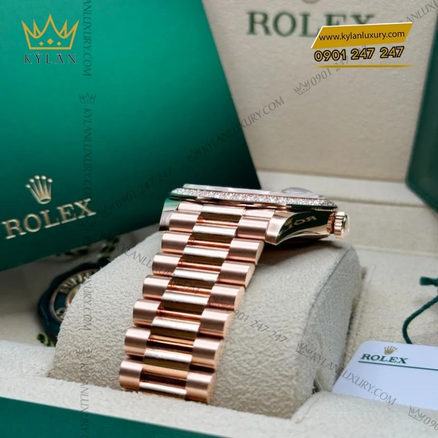 Kỳ Lân Luxury rolex day date 40 sundust kim cuong 228345rbr 0007 2 Đồng hồ Rolex Day-Date 40 sundust kim cương 228345RBR-0007