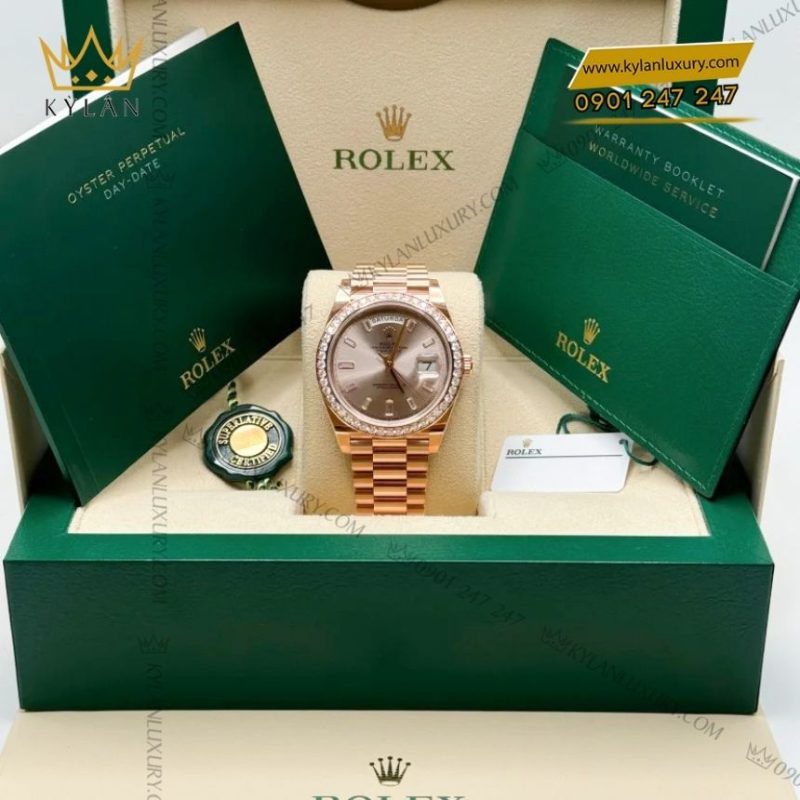 Đồng hồ Rolex Day-Date 40 sundust kim cương 228345RBR-0007