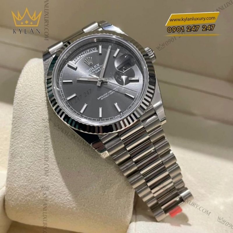 Đồng hồ Rolex Day-Date 40 xám sunray 228239-0060