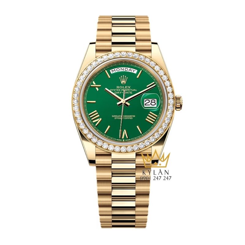 Đồng hồ Rolex Day-Date 40 xanh lá La Mã 228348RBR-0040