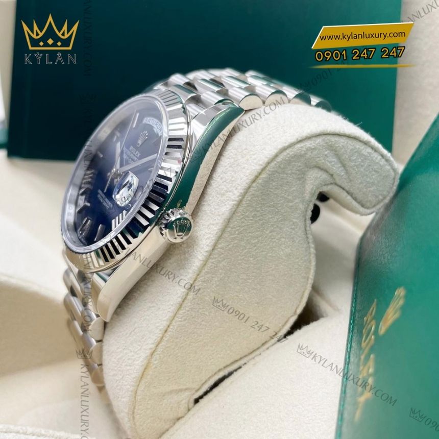 Kỳ Lân Luxury rolex day date 40 xanh ombre 228239 0076 4 Đồng hồ Rolex Day‑Date 40 xanh dương ombré 228239-0076