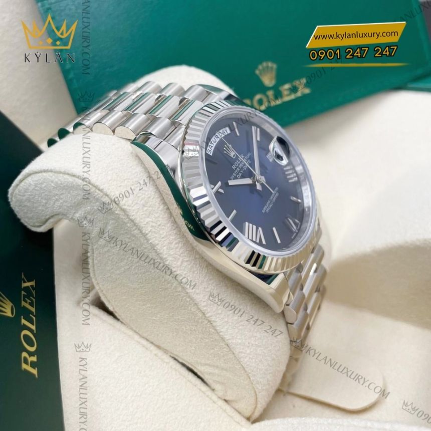 Kỳ Lân Luxury rolex day date 40 xanh ombre 228239 0076 5 Đồng hồ Rolex Day‑Date 40 xanh dương ombré 228239-0076