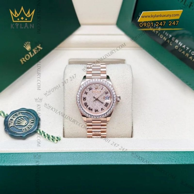 Đồng hồ Rolex Lady Datejust 28 mặt kim cương 279135RBR-0022
