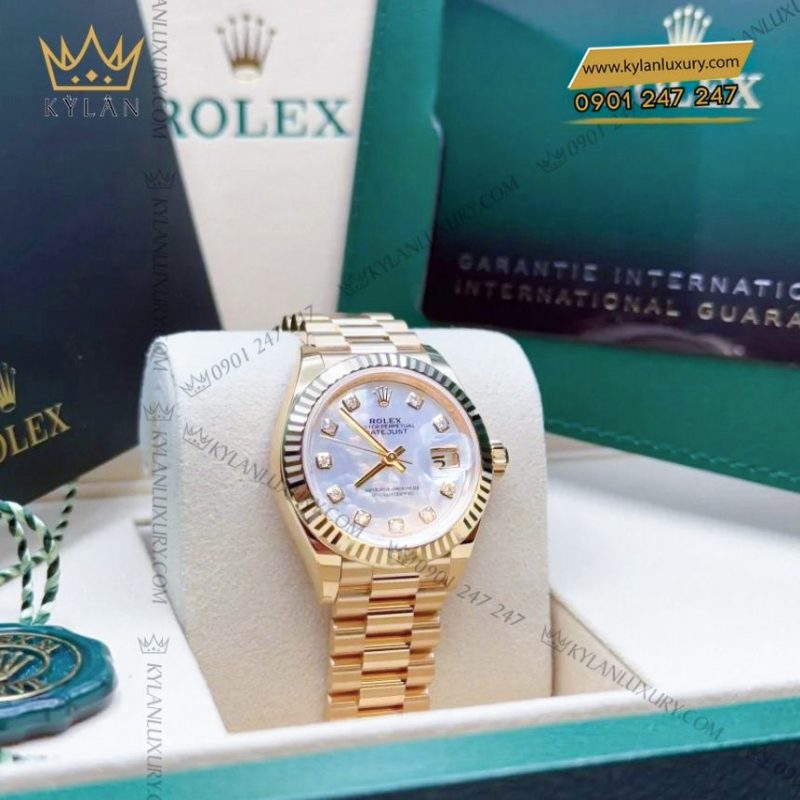Đồng hồ Rolex Lady Datejust 28 vàng vàng ngọc trai 279178-0025