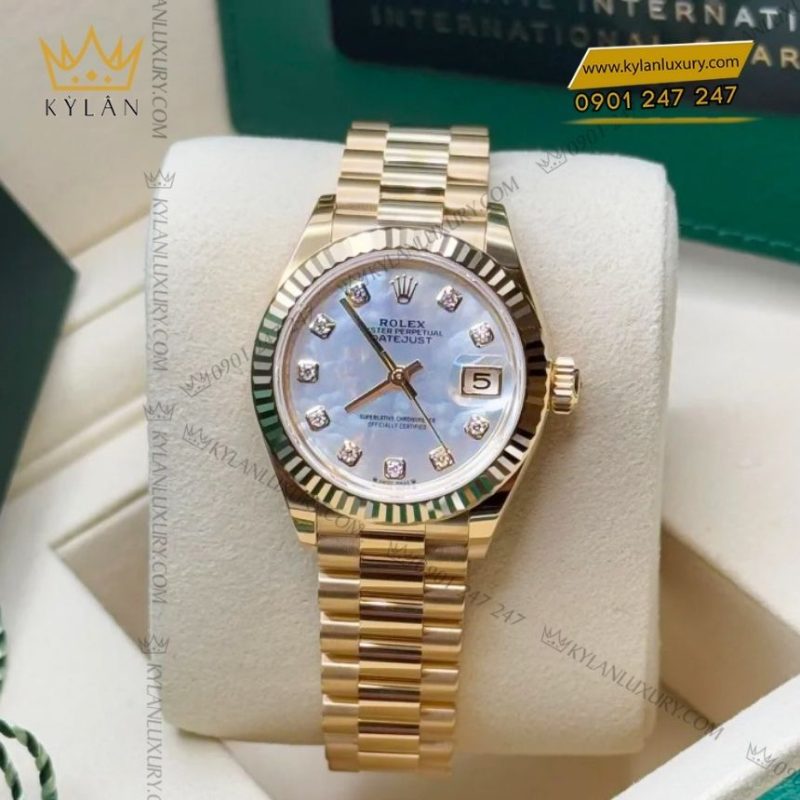 Đồng hồ Rolex Lady Datejust 28 vàng vàng ngọc trai 279178-0025