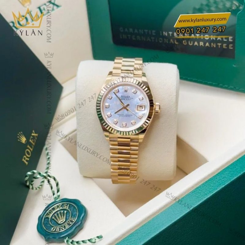 Đồng hồ Rolex Lady Datejust 28 vàng vàng ngọc trai 279178-0025