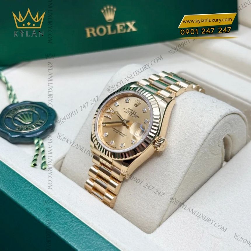 Kỳ Lân Luxury rolex lady datejust 28 vang vang 279178 0013 5 Đồng hồ Rolex Lady Datejust 28 vàng vàng 279178-0013