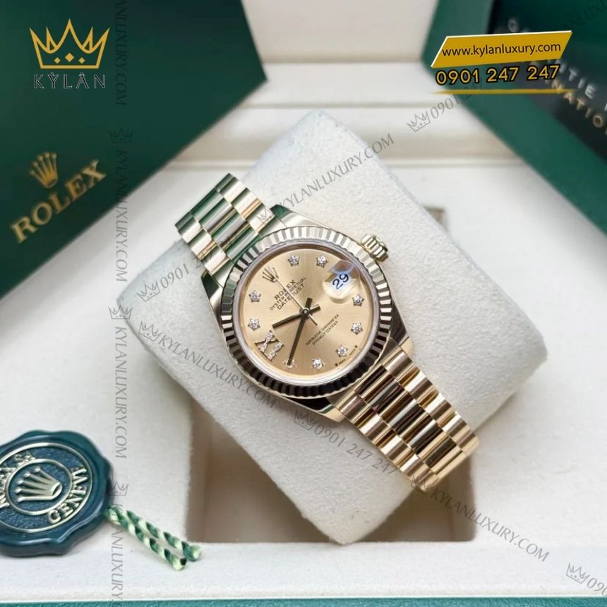 Kỳ Lân Luxury rolex lady datejust 28 vang vang 279178 0013 9 Đồng hồ Rolex Lady Datejust 28 vàng vàng 279178-0013