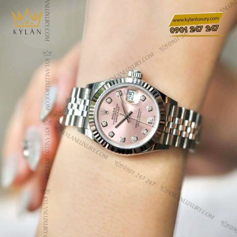 Đồng hồ Rolex Lady Datejust hồng cọc kim cương 279174-0003