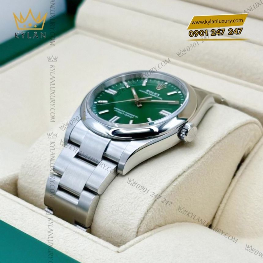 Kỳ Lân Luxury rolex oyster perpetual 36 126000 0005 3 Đồng hồ Rolex Oyster Perpetual 36 mặt xanh lục 126000-0005