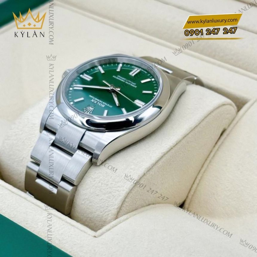 Kỳ Lân Luxury rolex oyster perpetual 36 126000 0005 5 Đồng hồ Rolex Oyster Perpetual 36 mặt xanh lục 126000-0005