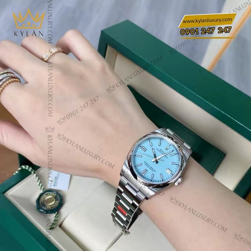 Kỳ Lân Luxury rolex oyster perpetual 36 126000 0006 5 Đồng hồ Rolex Oyster Perpetual 36 xanh ngọc 126000-0006