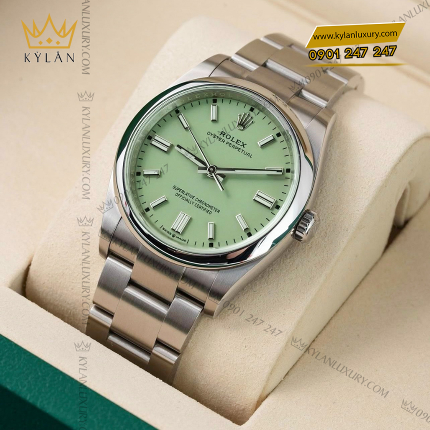 Kỳ Lân Luxury rolex oyster perpetual 36 126000 0011 6 Đồng hồ Rolex Oyster Perpetual 36 mặt số pistachio 126000-0011