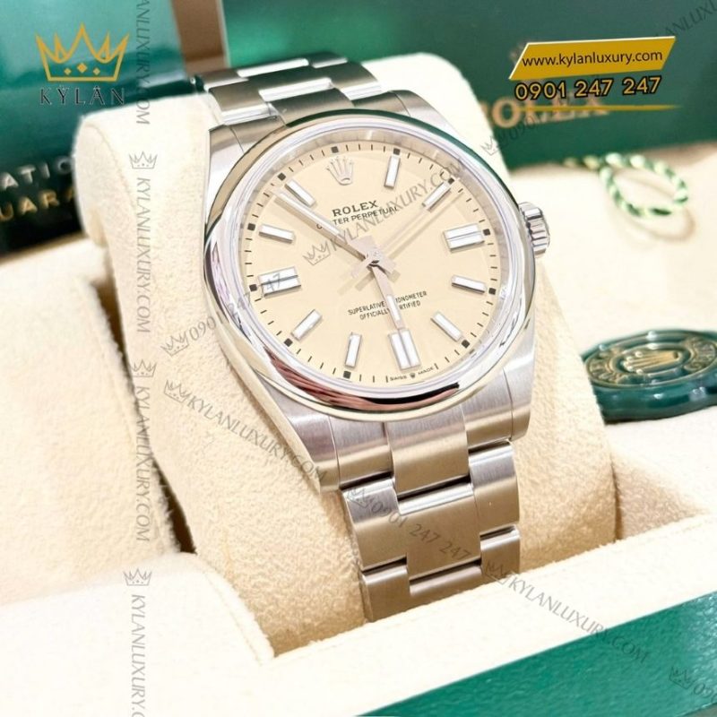 Đồng hồ Rolex Oyster Perpetual 36 mặt số beige 126000-0012