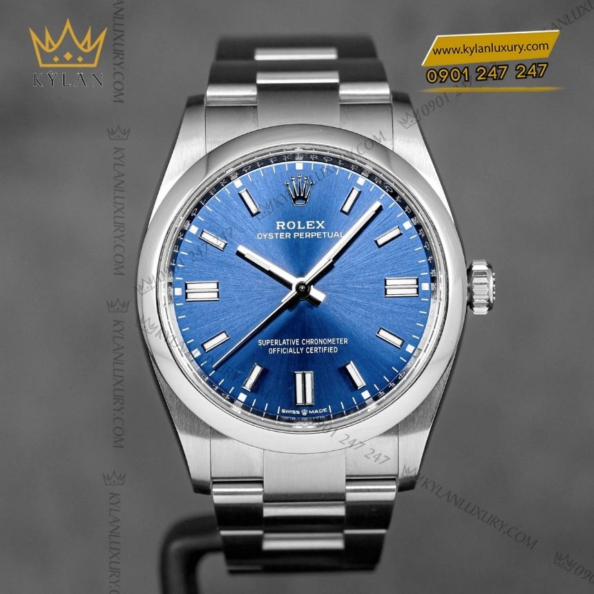 Kỳ Lân Luxury rolex oyster perpetual 36 126000 0015 5 Đồng hồ Rolex Oyster Perpetual 36 mặt xanh dương 126000-0015