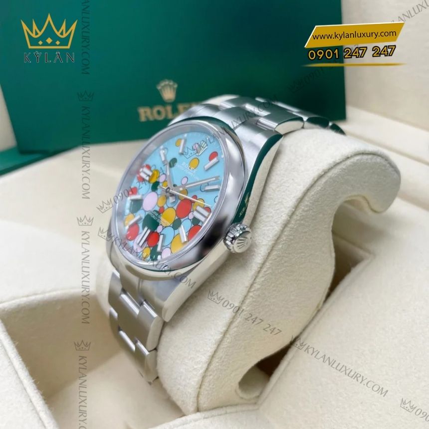 Kỳ Lân Luxury rolex oyster perpetual 41 celebration motif 3 Đồng hồ Rolex Oyster Perpetual 41 Celebration-Motif 124300