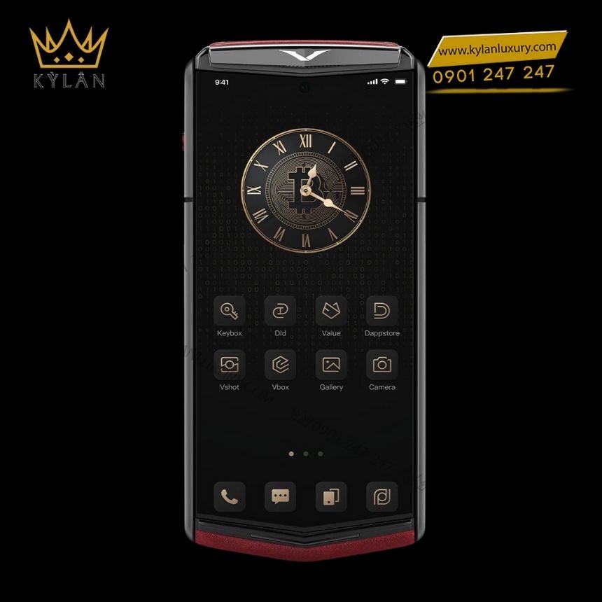 Kỳ Lân Luxury vertu agent q black regular wine red calf 1tb 2 Điện thoại Vertu Agent Q Black Regular Wine Red Calf 1TB