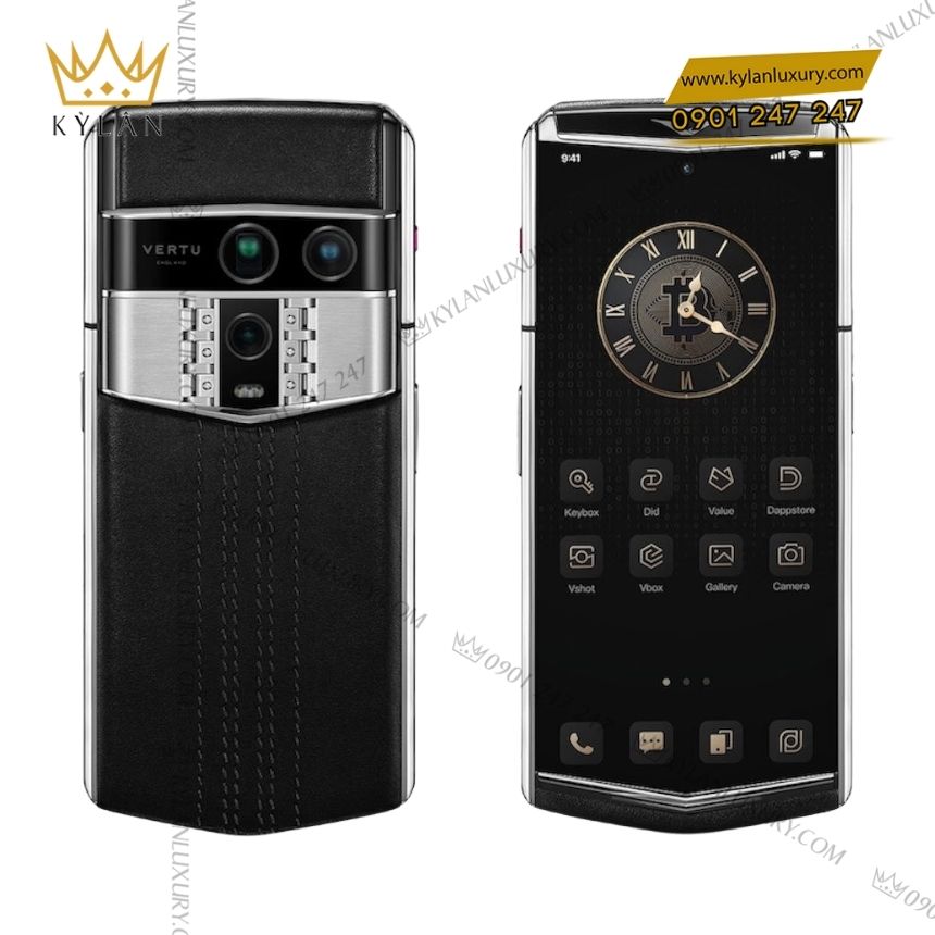 Kỳ Lân Luxury vertu agent q da be den 1tb 2 Điện thoại Vertu Agent Q Set Black Quilted Stitch Pure Black Calf 1TB