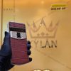 Điện thoai Vertu Agent Q da cá nâu custom vàng hồng