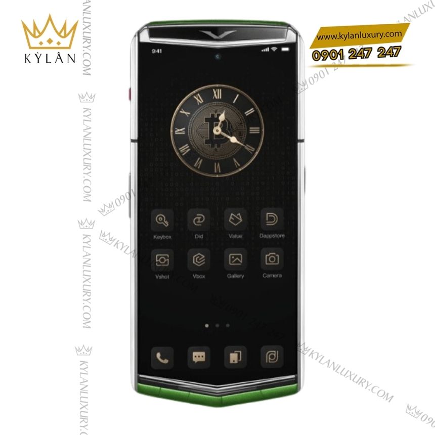 Kỳ Lân Luxury vertu agent q silver bamboo green alli 1tb 6 Điện thoại Vertu Agent Q Silver Bamboo Green Alli 1TB