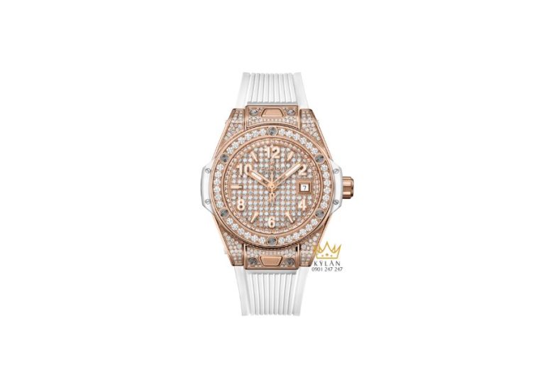 Hublot Big Bang One Click King Gold White Full Pavé 33mm