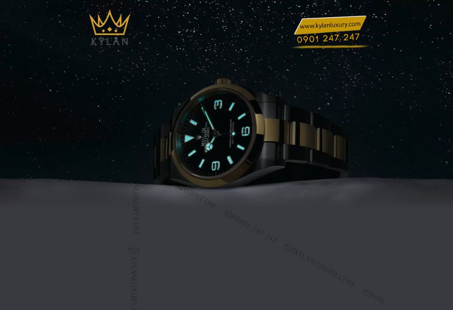 Kỳ Lân Luxury 2 16 Đồng hồ Rolex Explorer 36mm mặt số đen mã 124273