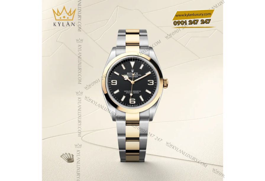 Kỳ Lân Luxury 3 14 Đồng hồ Rolex Explorer 36mm mặt số đen mã 124273