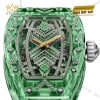 Hình ảnh Richard Mille RM 07-02 Green Sapphire với vỏ sapphire xanh và thiết kế tonneau đặc trưng
