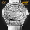 Hublot Big Bang One Click Steel White Full Pavé 33mm với thiết kế sang trọng và sắc trắng tinh khiết
