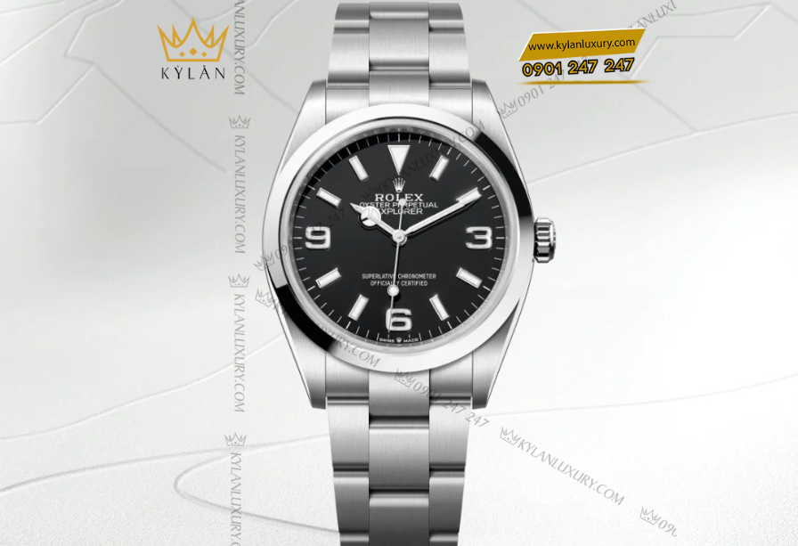 Đồng hồ Rolex Explorer 36 m124270 thép Oystersteel mặt đen chính hãng