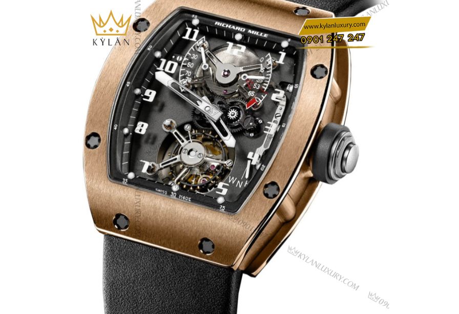 Đế bộ máy sợi nano carbon ổn định cao trên Richard Mille RM 002-V2.