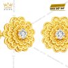 Bông tai Hoa Mai vàng Au750 đính kim cương