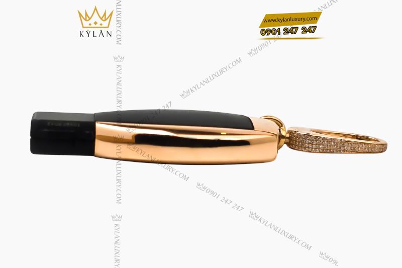 Chìa khóa xe Mercedes vàng hồng Au750 đính kim cương