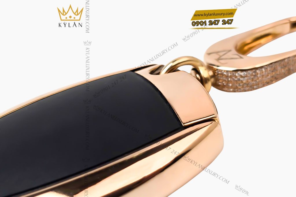 Chìa khóa xe Mercedes vàng hồng Au750 đính kim cương 3 Chìa khóa xe Mercedes vàng hồng Au750 đính kim cương