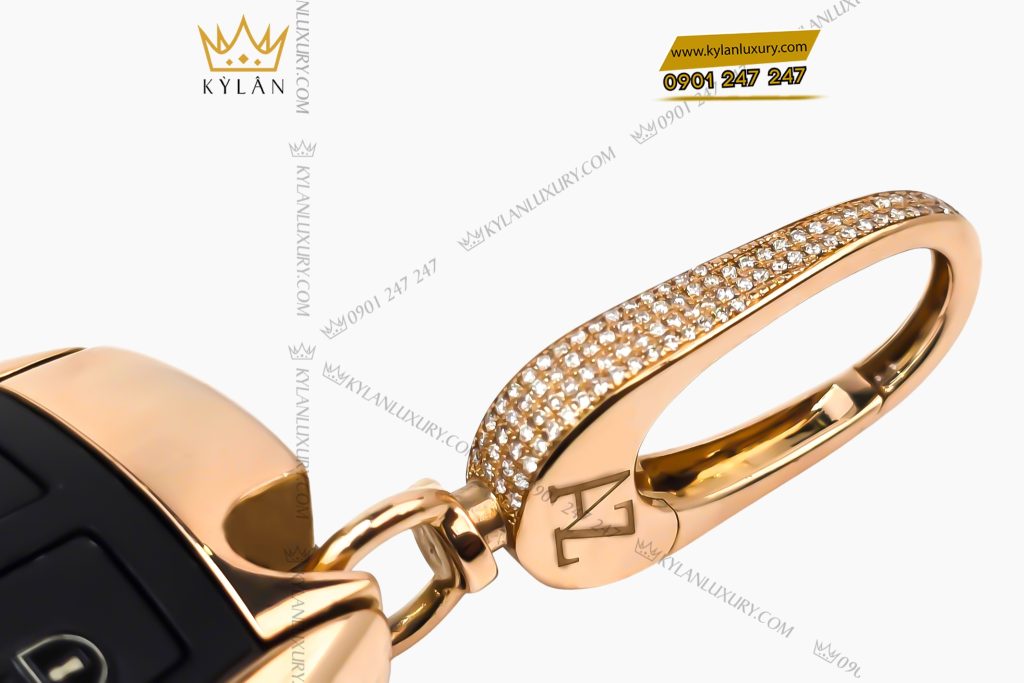 Chìa khóa xe Mercedes vàng hồng Au750 đính kim cương 4 Chìa khóa xe Mercedes vàng hồng Au750 đính kim cương