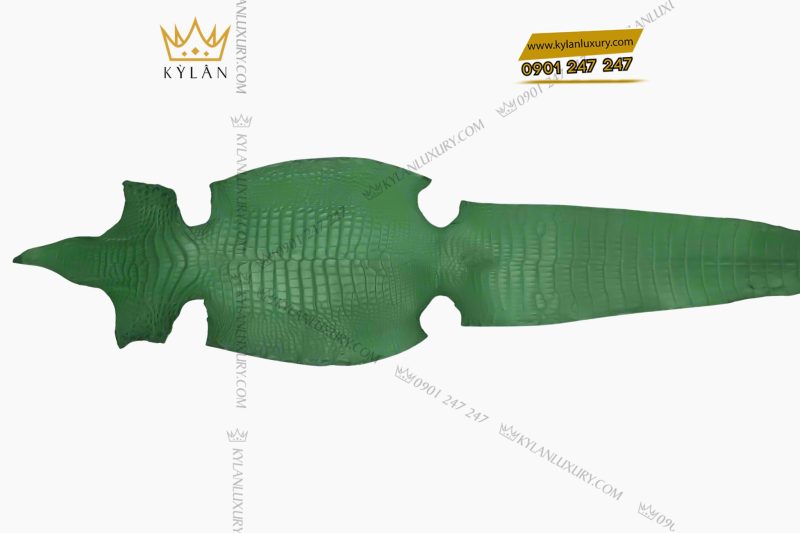 Da cá Alligator nguyên con xanh lục đậm