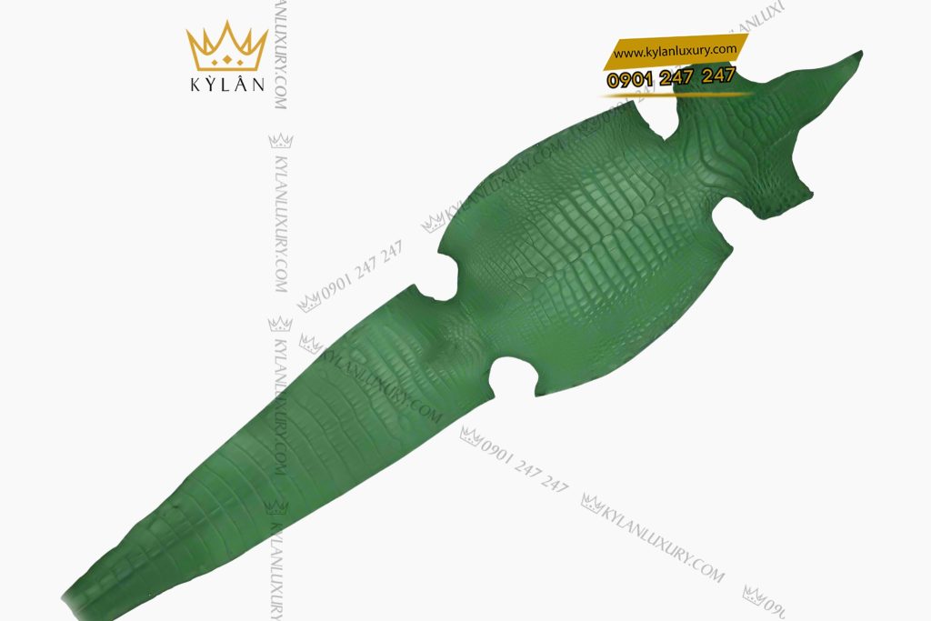 Da cá Alligator nguyên con xanh lục đậm