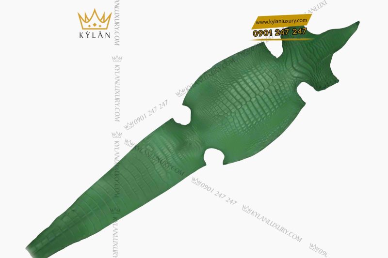 Da cá Alligator nguyên con xanh lục đậm
