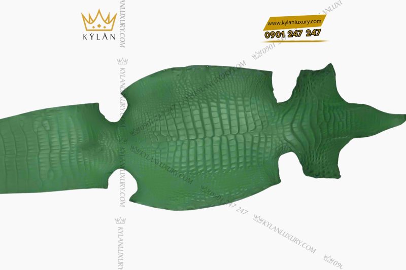 Da cá Alligator nguyên con xanh lục đậm