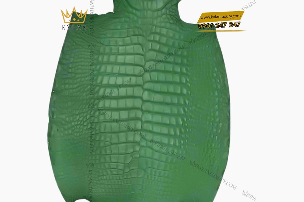Da cá Alligator nguyên con xanh lục đậm